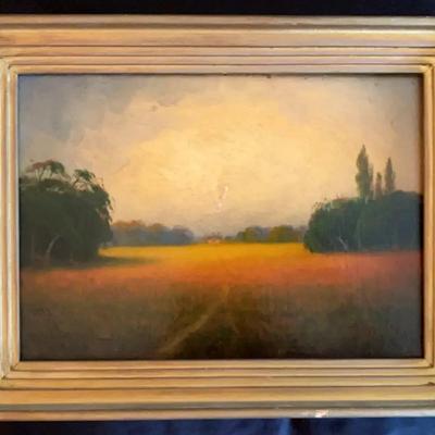 James Everett Stuart (1852–1941) Signed Oil “Near Morgan Hill, California” 17"W × 14"H