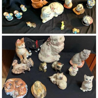 Ceramic & Pottery Cat Figurine Collection