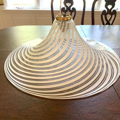 Sale Photo Thumbnail #15: Stunning  1970’s Murano pendant lamp, 26” diam.