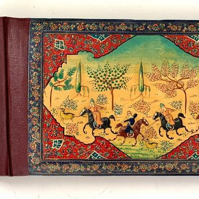 Sale Photo Thumbnail #180: Antique hand-painted Middle Eastern Qajar-style picture photo album