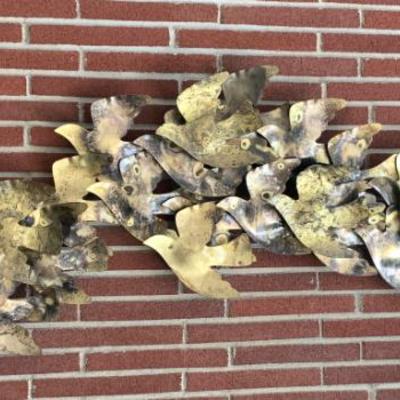 Sale Photo Thumbnail #9: Signed Curtis Jere wall sculpture , 65” length 