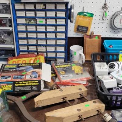 Sale Photo Thumbnail #180: Bench Grinder and Tools