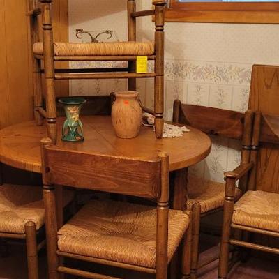 Sale Photo Thumbnail #51: Mid Century Dining Table 
6 Chairs and 2 Leaves
