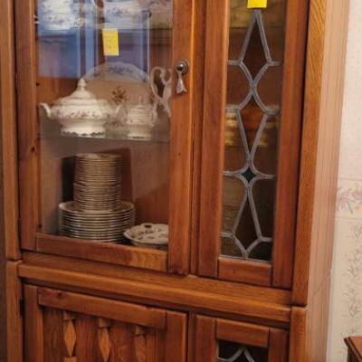 Sale Photo Thumbnail #53: Leaded Glass Hutch