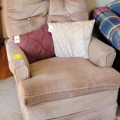 Sale Photo Thumbnail #4: Tan Arm Chair