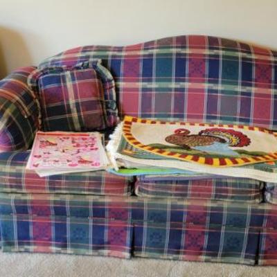 Sale Photo Thumbnail #5: Plaid Couch