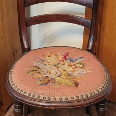 Sale Photo Thumbnail #65: Needlepoint Chair