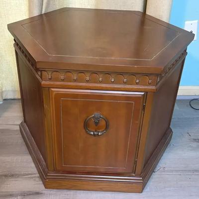 Vintage Hexagon End Table