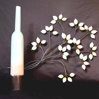 Metal Wall Art And Vase