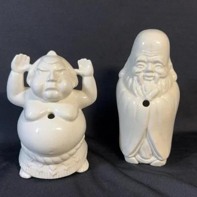 Benihana Sumo Wrestler Tiki Mug & Fukurokuju Mug
