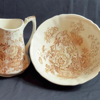 “Charlotte” Alfred Meakin Pitcher & Bowl