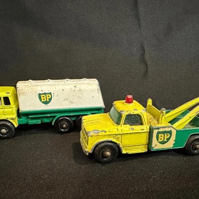 Two Vintage BP Matchbox Trucks