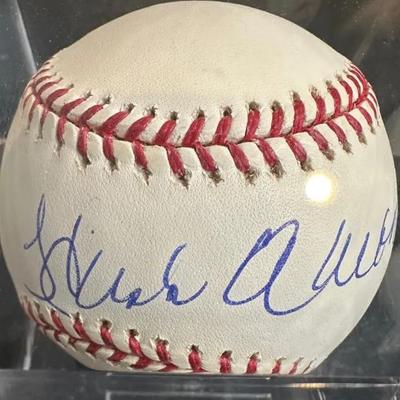 Hank Aaron Autographed Baseball