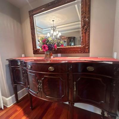 Wall mirror & Bernhardt side hutch
