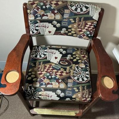 Vintage Casino-Themed Bar/Game Chair