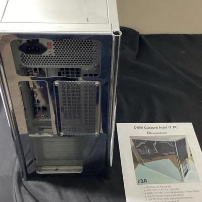 refurbished custom desktop PC built in a chrome-finished XKROM case, labeled as a DRM Custom Intel i