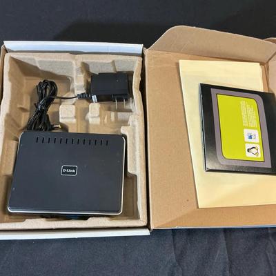 D-Link Wired Router with Power Adapter and Setup Disc