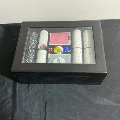 Poker Chip Set in Black Display Case