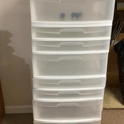 Sterilite 7-Drawer Plastic Storage Tower with Casters