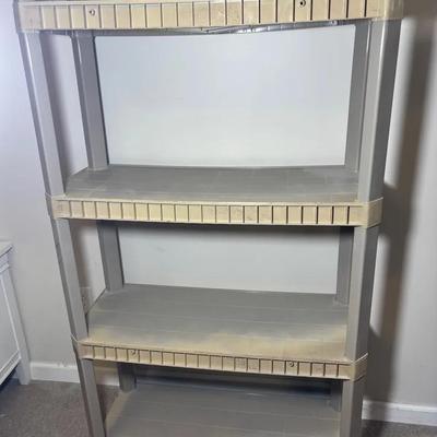 Plastic Storage Shelving Unit – 4 Tiers