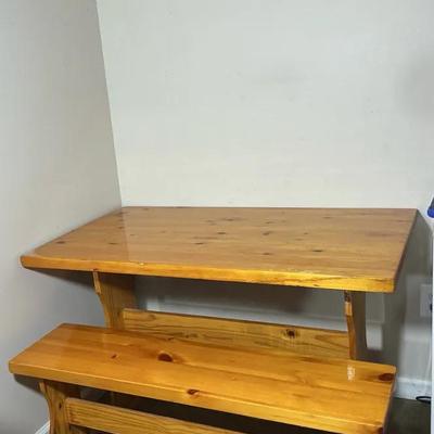 Rustic Wooden Table with Matching Bench’s 