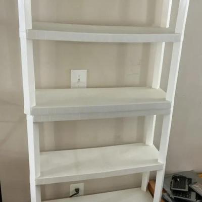 White storage shelf