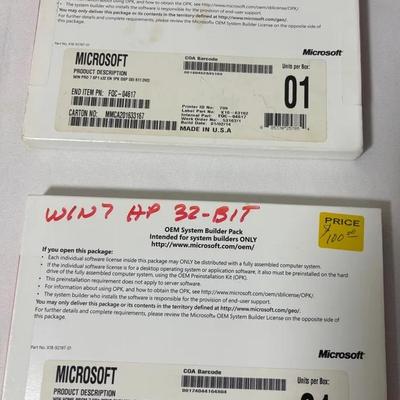 Windows 7 OEM Software Lot – 32-Bit Versions