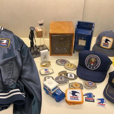 US Postal Service Memorabilia – Jacket, Hats, Watches, Belt Buckles & More