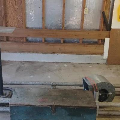 Large Firewood Rack (22"D x 7.5'W x 5'H) and Wooden Crate