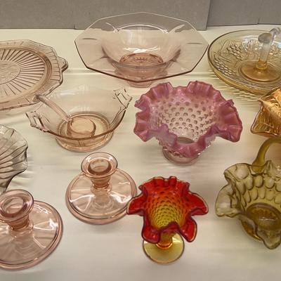 Pink & Gold Collectible Glassware