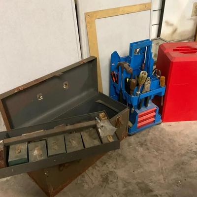 Mixed Tool Lot with Vintage Craftsman Toolbox