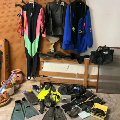 Large Scuba and Snorkel Gear Lot
