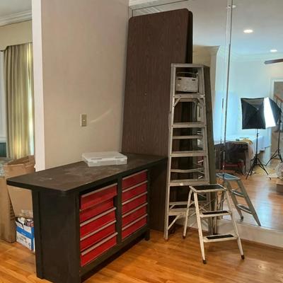 Step Ladder, Workbench With Drawers And More 