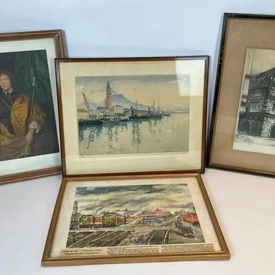 Framed Vintage Art Prints Collection 