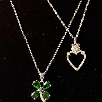 Pair Of Sterling Silver Pendants (2)