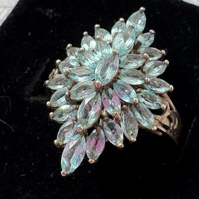 Blue Stone Ring, Size 9