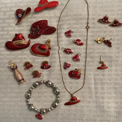 Red Hat Society Jewelry Mystery Lot 