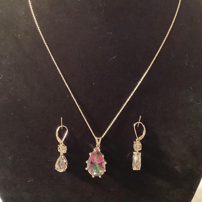 Quartz Pendant, Earrings & Ring (3)