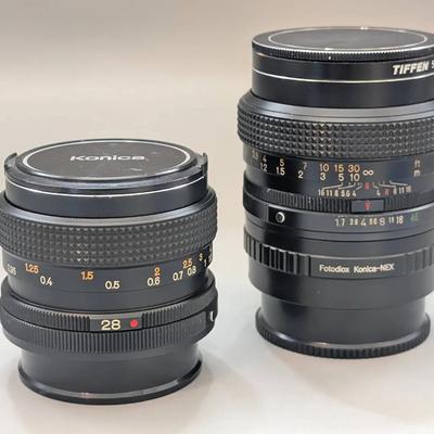 Konica 28mm and 50mm Lenses 