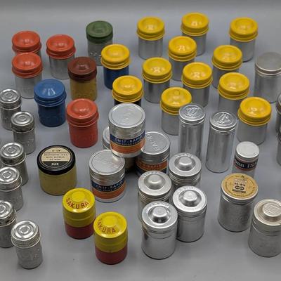 Kodak, Adox, Agfa, Perutz, and Sakura Tin Film Containers