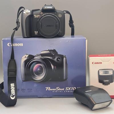 Canon PowerShot SX10 IS and Speedlight 270EX