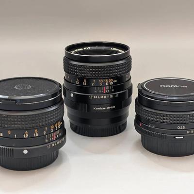 Konica 40mm and 50mm Lenses