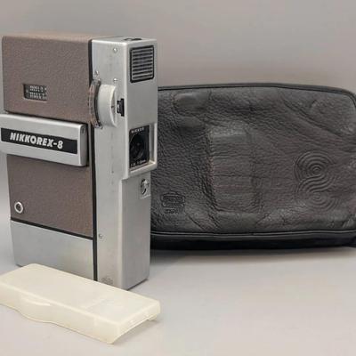 Nikkorex 8 Movie Camera and Leather Case