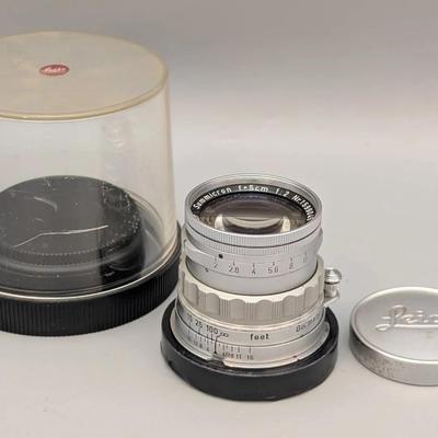 Ernst Leitz Wetzlar Summicron Lens with Case