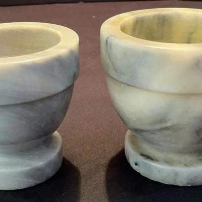 Pair of Marble Mortars 