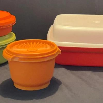 Vintage Tupperware Collection – Colorful Assortment with Lids