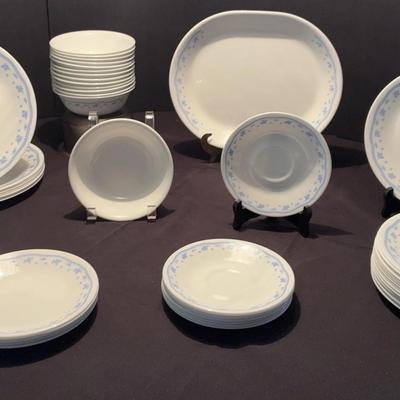 Corelle “Cornflower Blue” Dinnerware Set – 56 Pieces