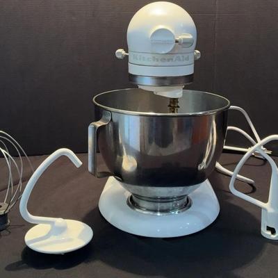 KitchenAid Stand Mixer with Attachments – Classic White(300W Max) 