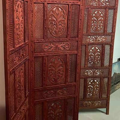 Room Divider - Carved Wood