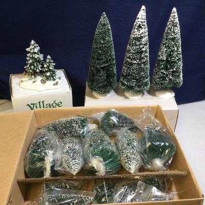 Department 56 Assorted Trees Frosted Topiary, Double Pines & More